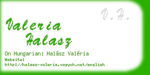 valeria halasz business card