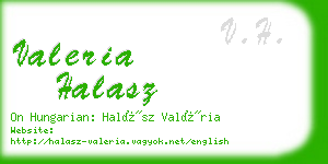 valeria halasz business card